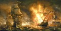 napoleonischen Kriegsschiff Seeschlacht ölgemälde